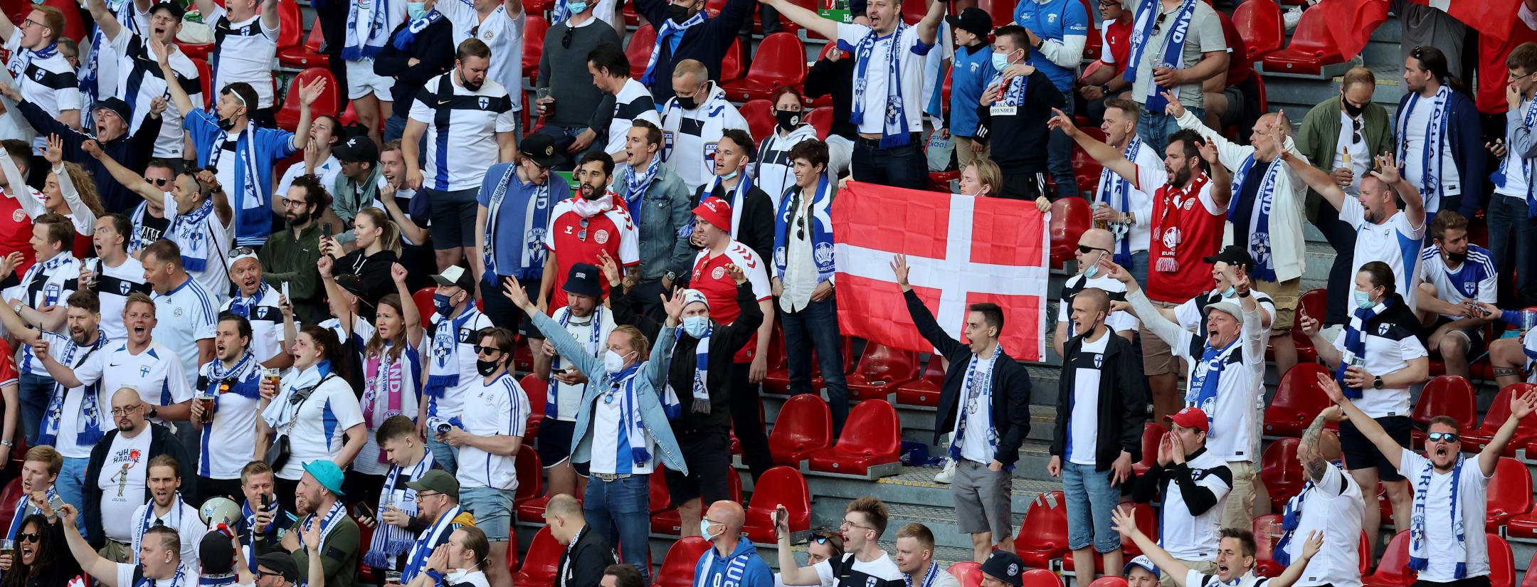Finland Denmark Fans Rally Behind Eriksen