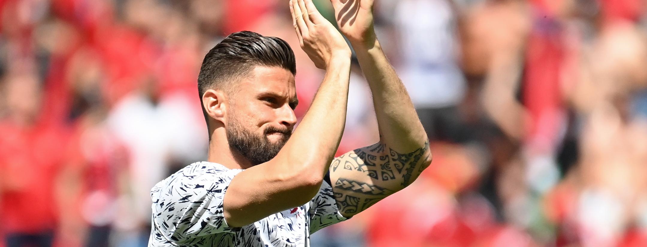 Olivier Giroud and Zlatan Ibrahimovic