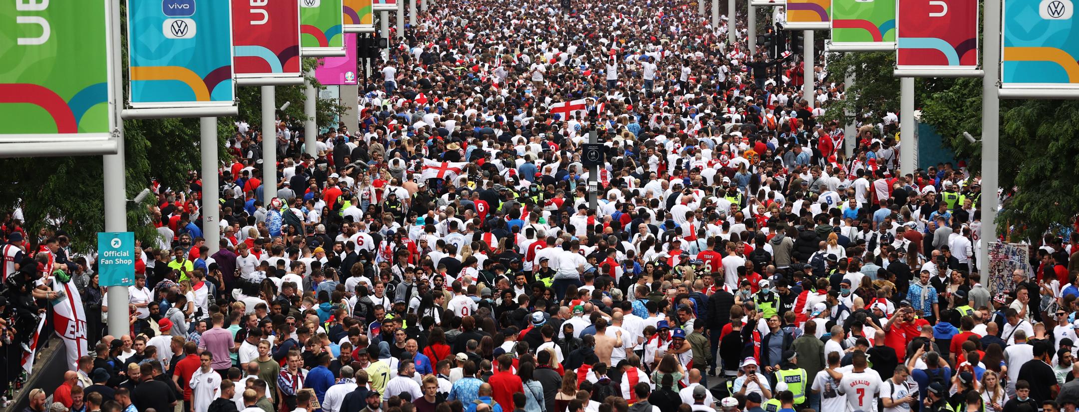 England fans at Wembley