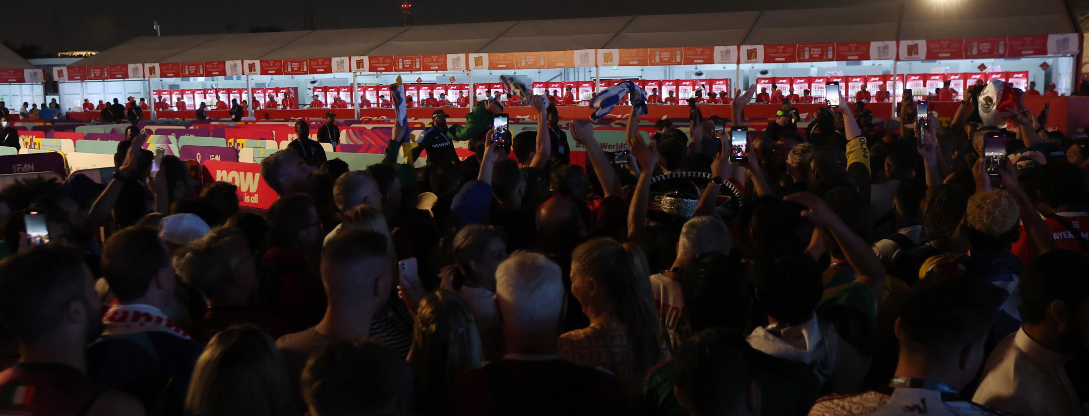 Qatar fan fest chaos