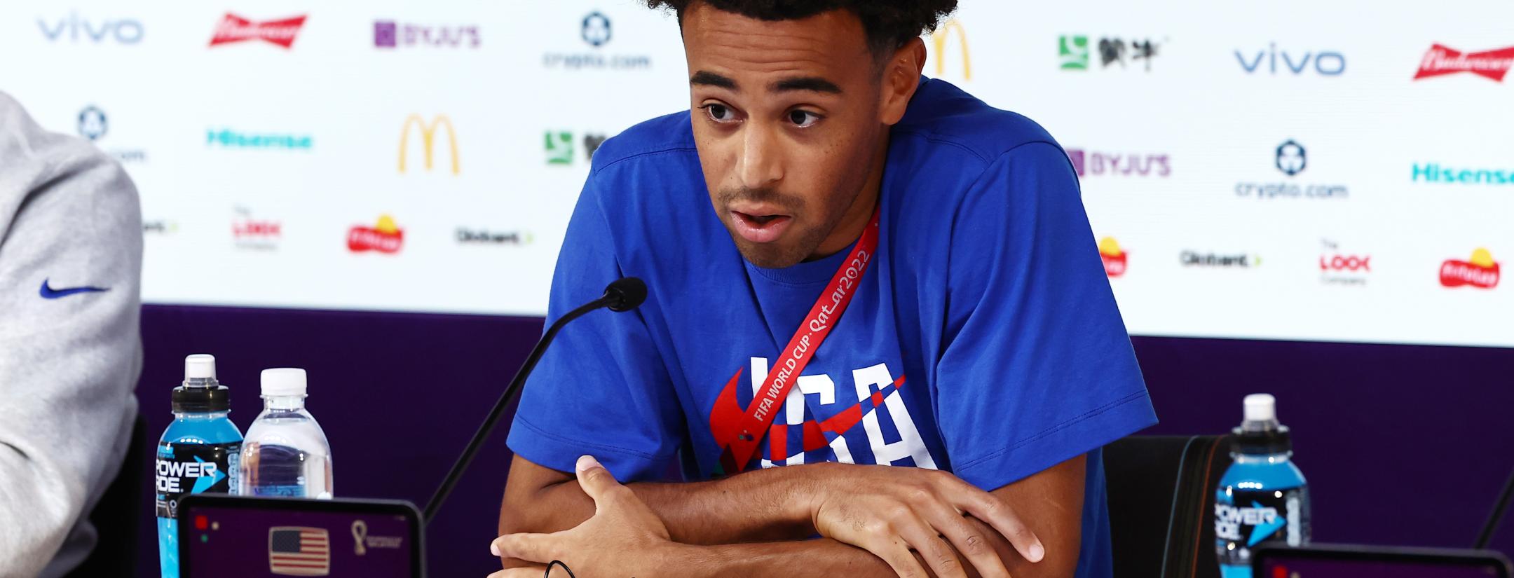 Tyler Adams handles geopolitical interview question