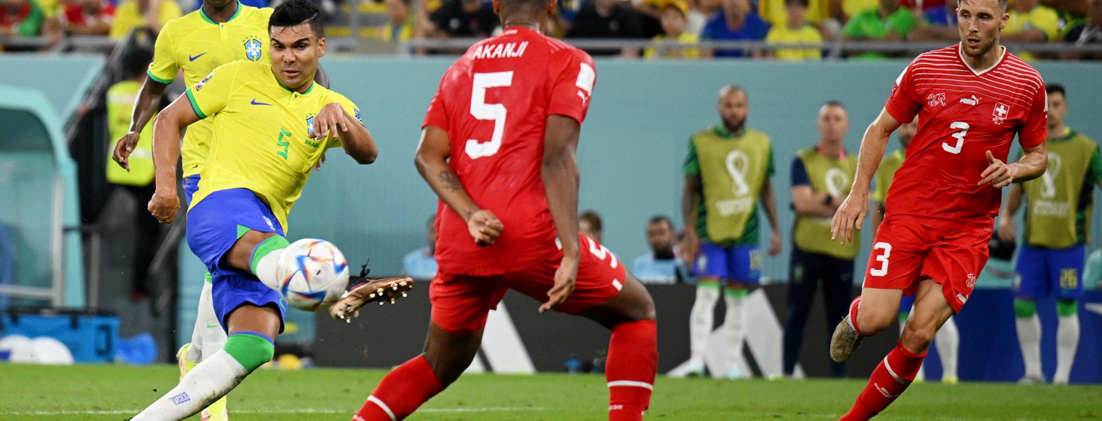 Casemiro goal vs Switzerland