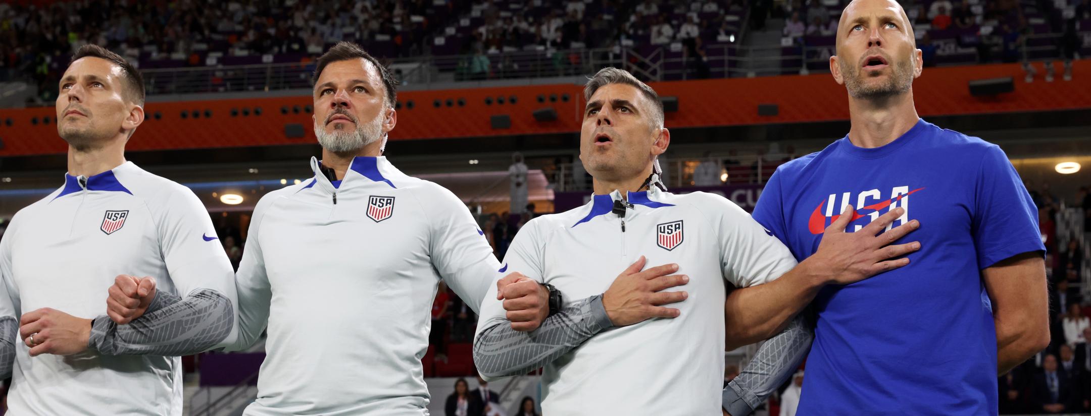 Anthony Hudson and USMNT staff