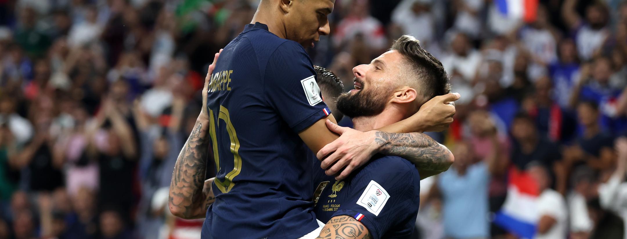 Kylian Mbappe and Olivier Giroud