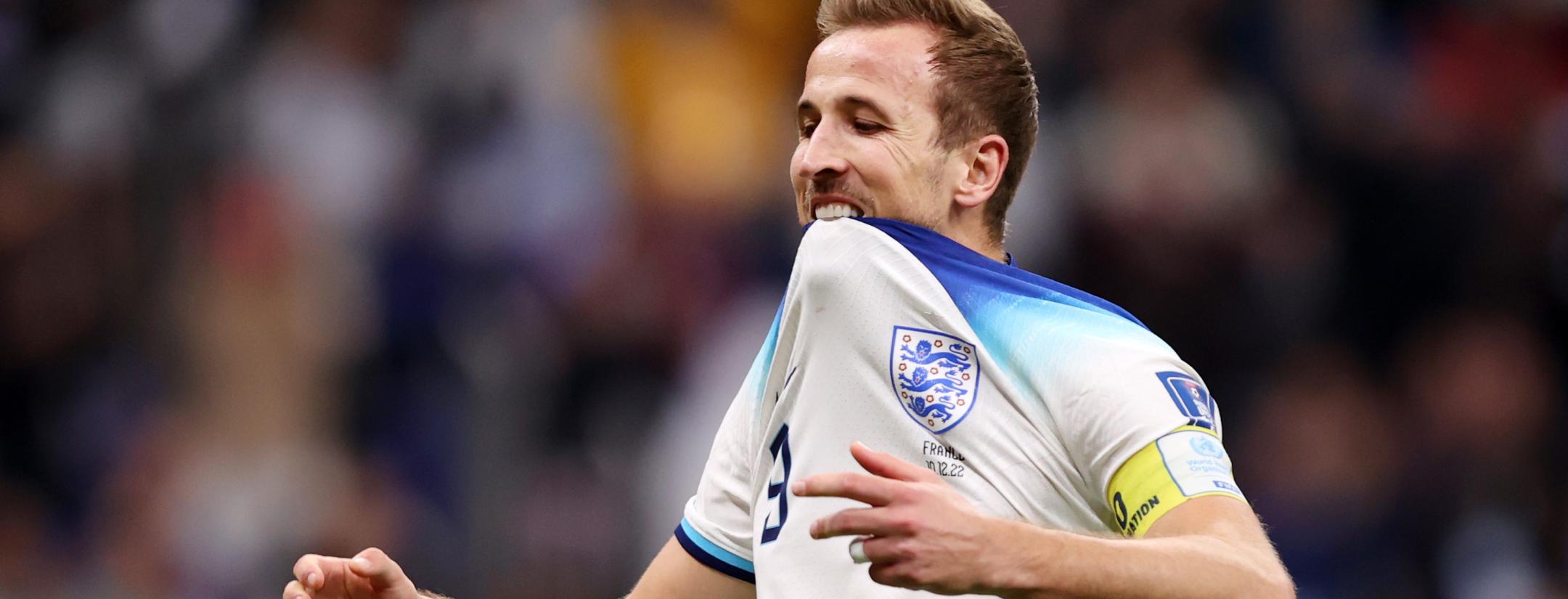 Harry Kane reacts to his penalty kick miss