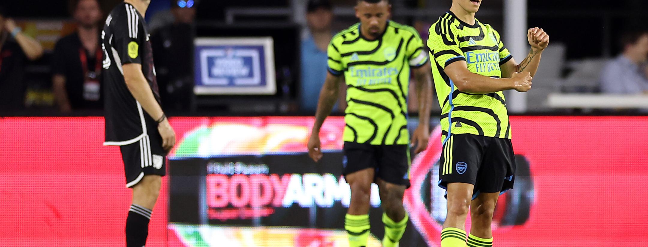 2023 MLS All-Star Game: Leandro Trossard celebrates a goal