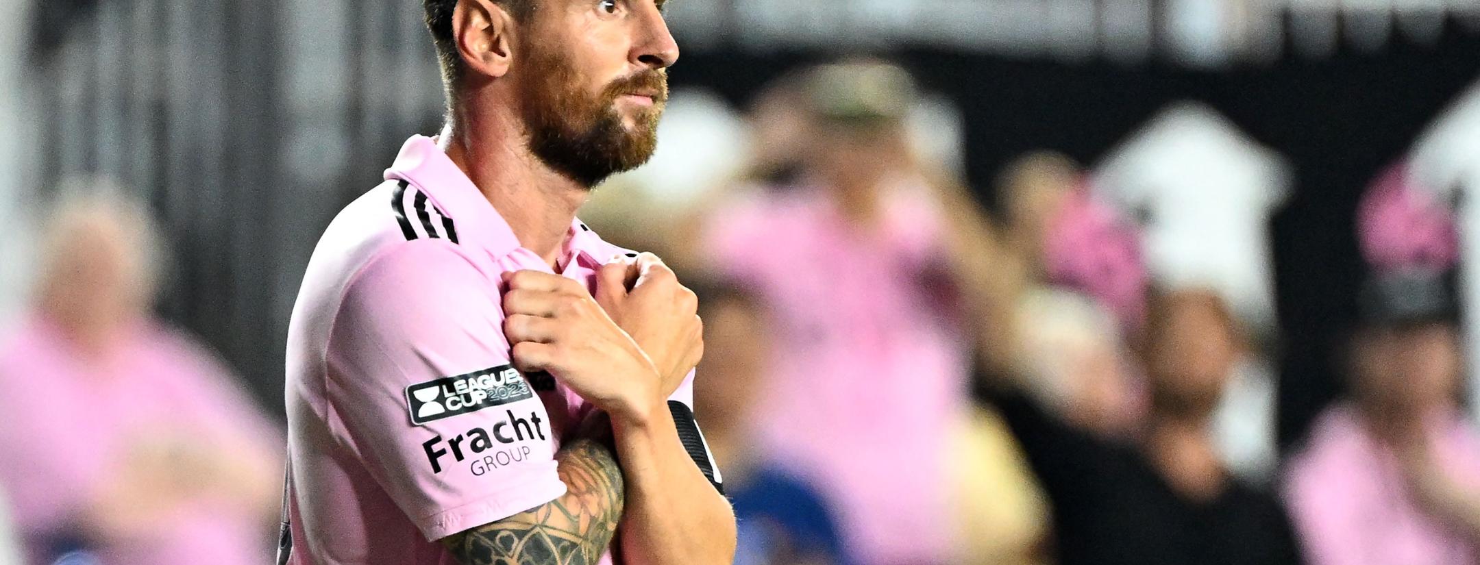 Festejos Marvel de Messi