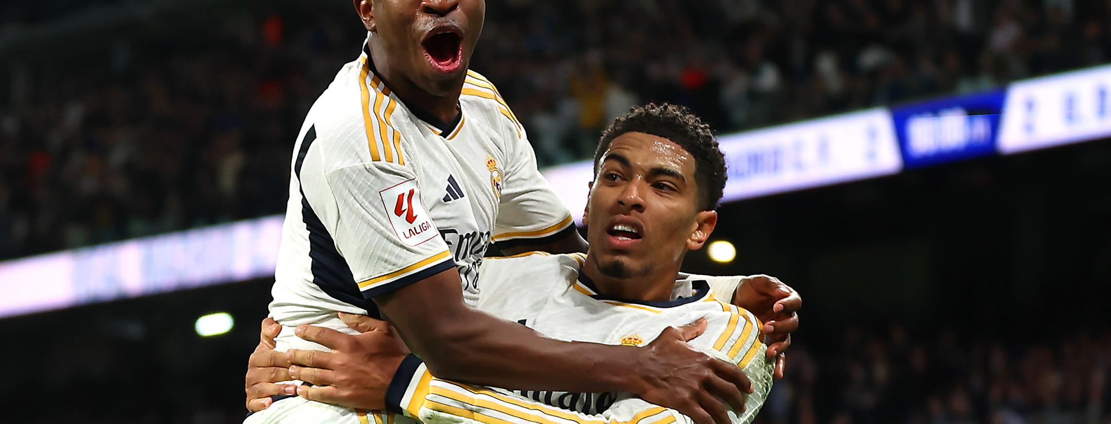 Vinicius Jr. and Jude Bellingham celebrate goal