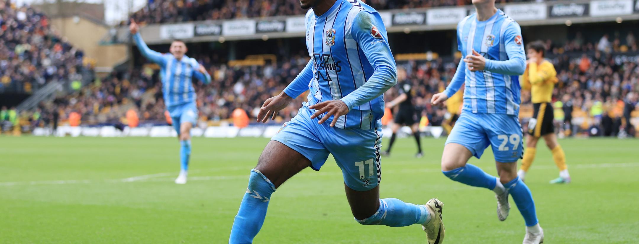 Haji Wright goal against Wolves in FA Cup quarterfinals