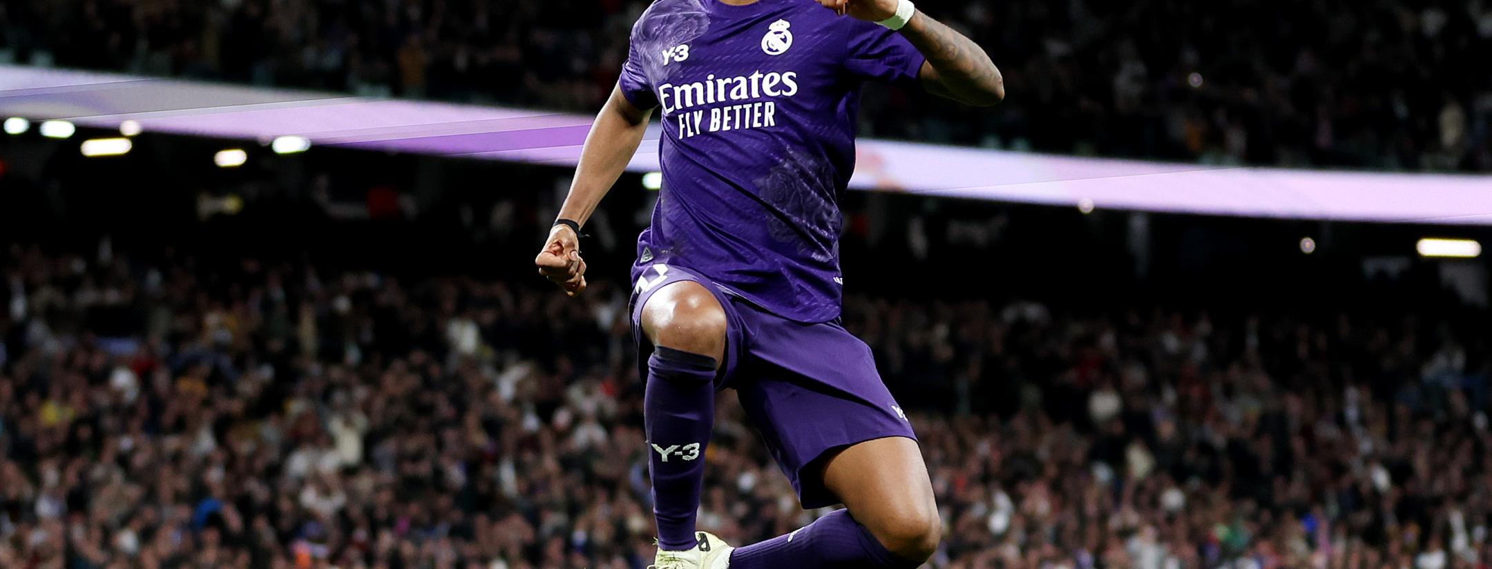 Rodrygo celebrates goal against Athletic Bilbao