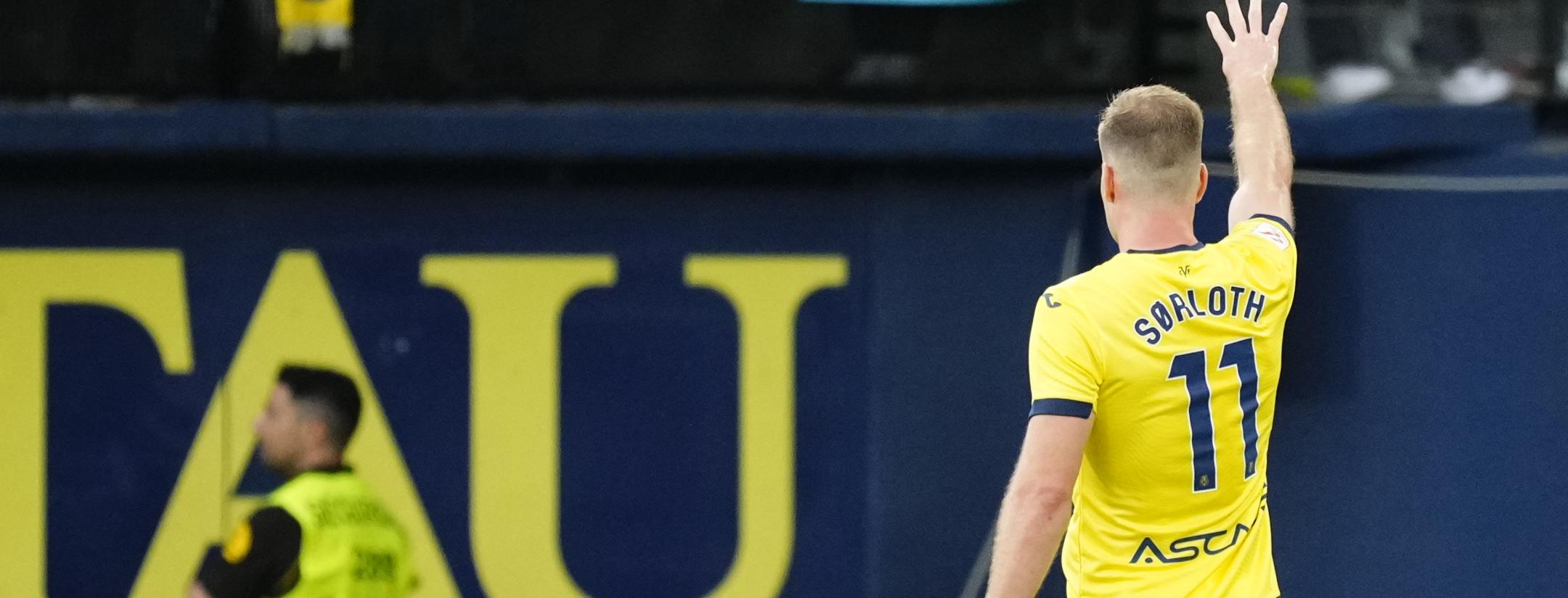 Alexander Sorloth celebrates his fourth goal vs. Real Madrid