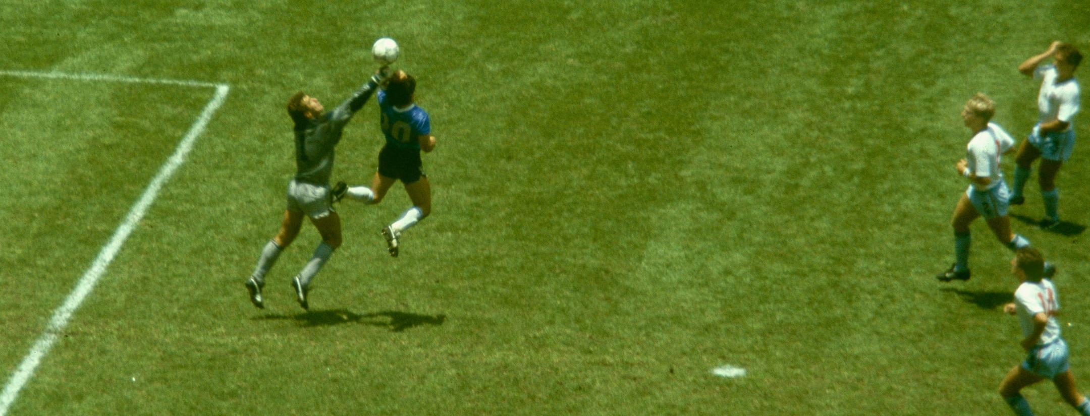 Diego Maradona Hand of God ball