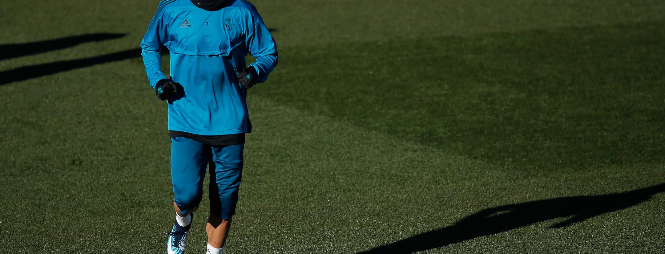 Cristiano Ronaldo training with Real Madrid in 2017