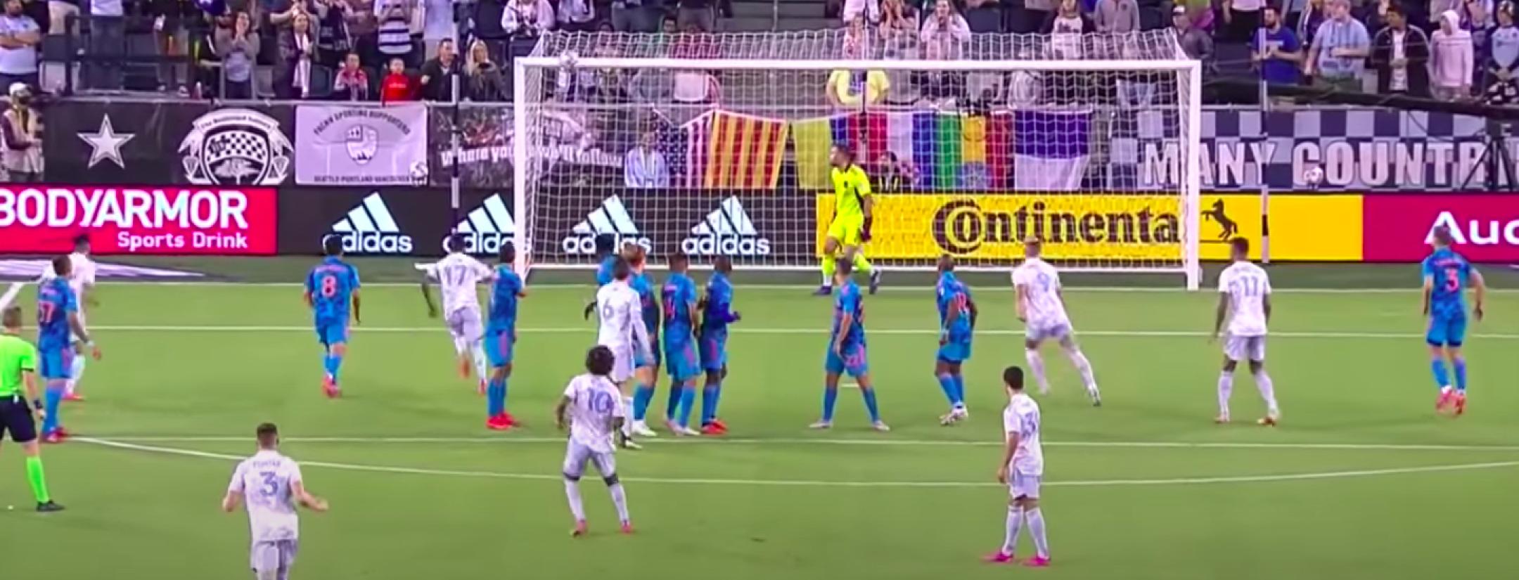 Gianluca Busio free kick vs Houston