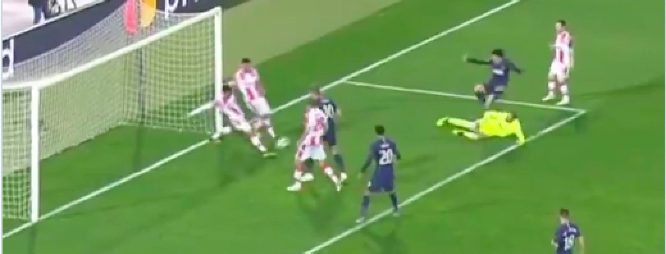 Tottenham goalmouth scramble vs Red Star