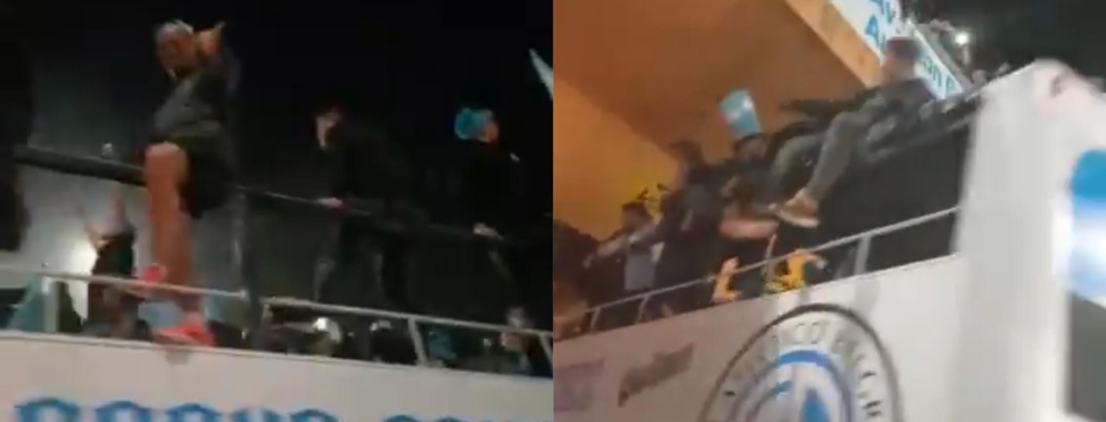 Belgrano team bus goes under low bridge underpass