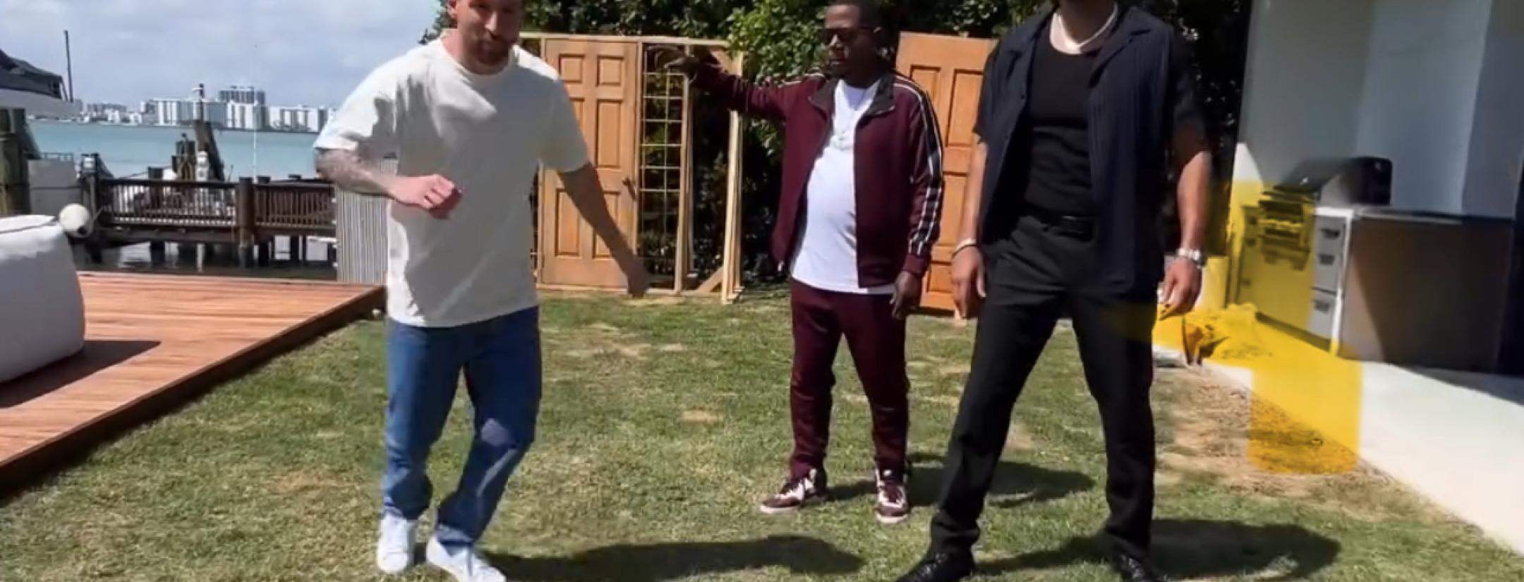 Lionel Messi along with Will Smith and Martin Lawrence in Bad Boys promo video