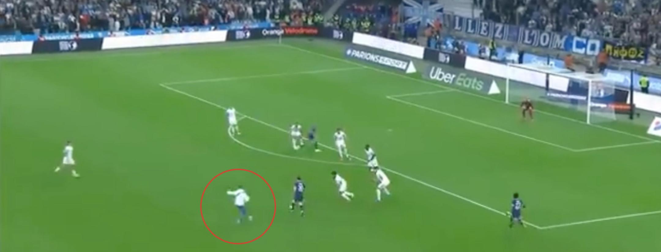 Marseille pitch invader