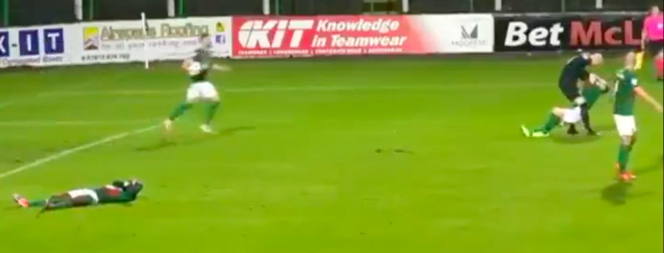 Keeper attacks teammate