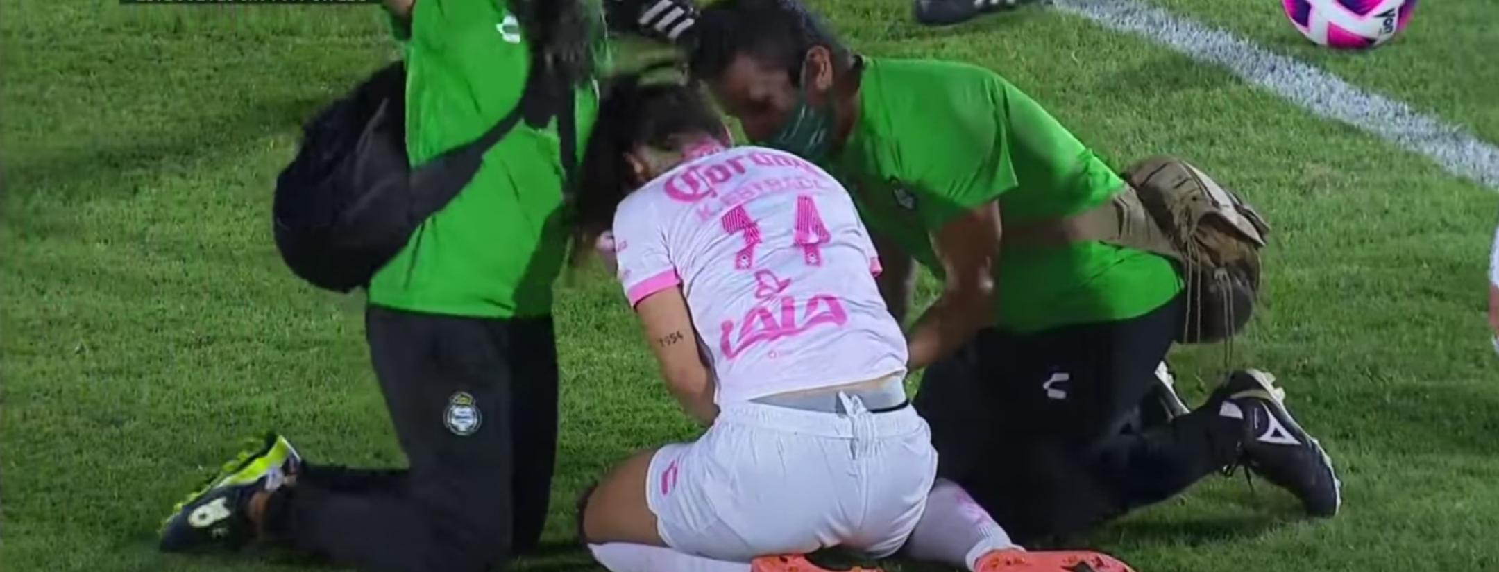 Lesión de Katia Estrada