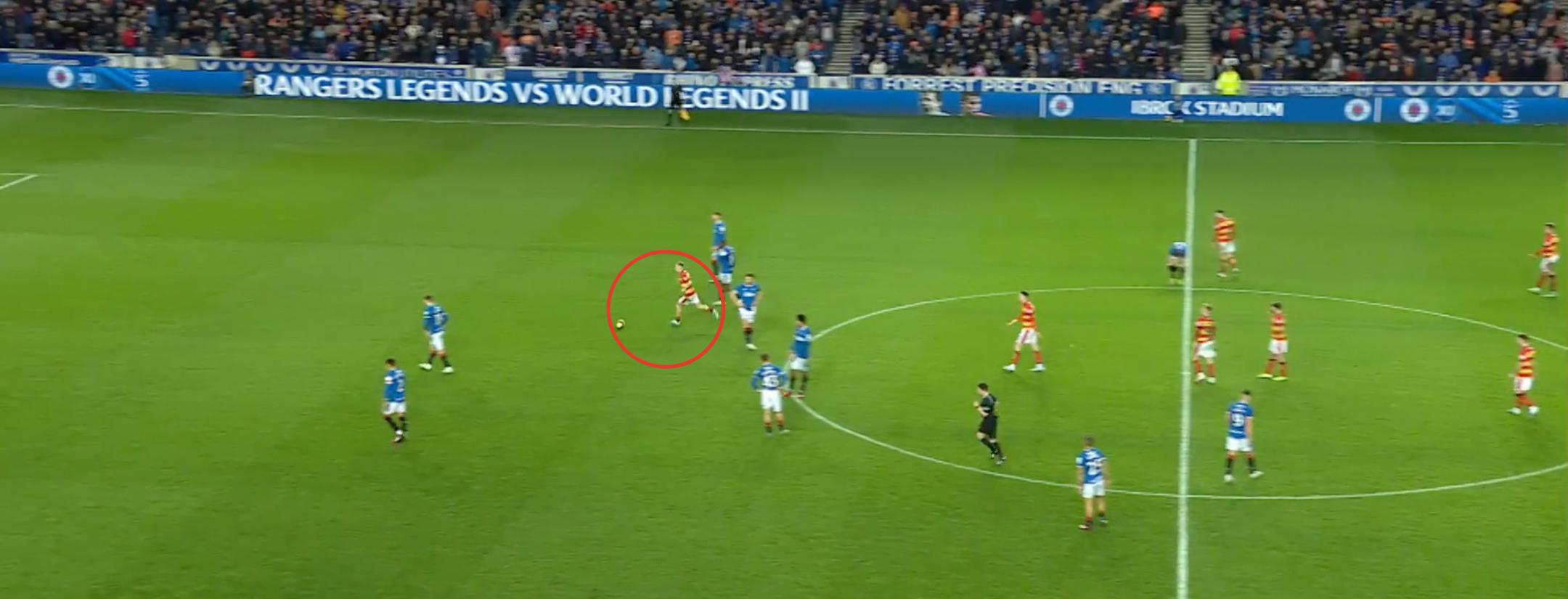 Malik Tillman goal vs Partick Thistle