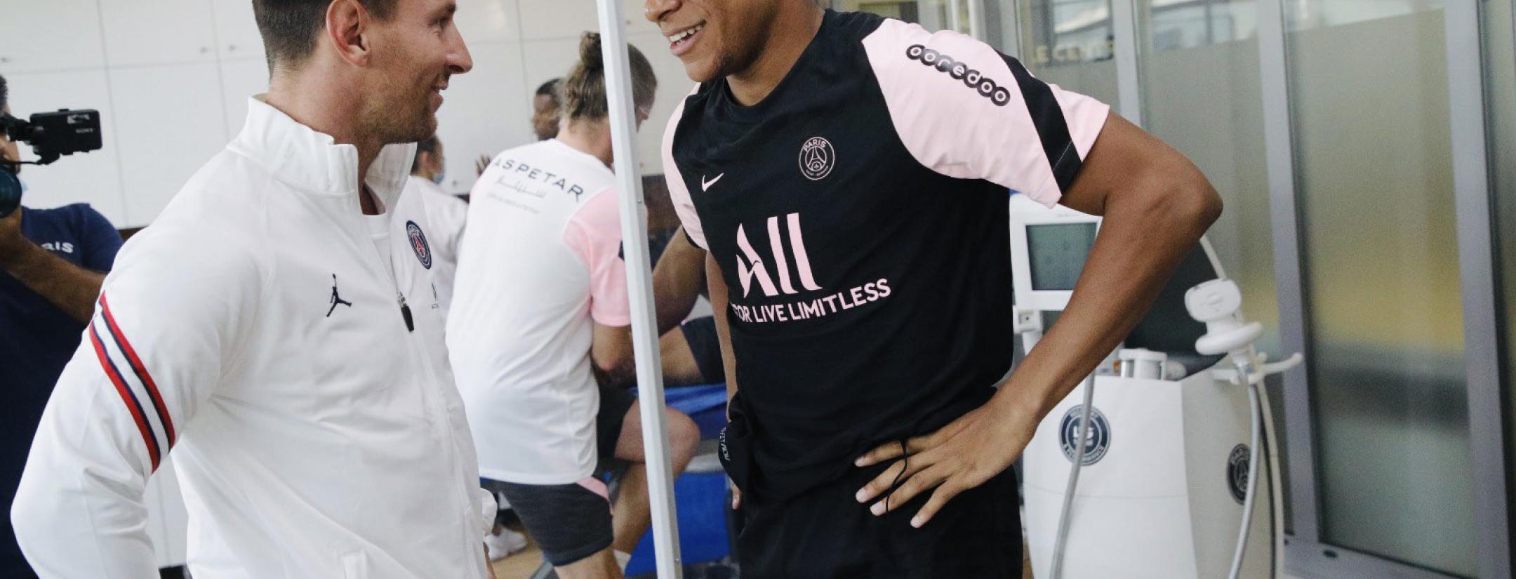 Lionel Messi and Kylian Mbappe 