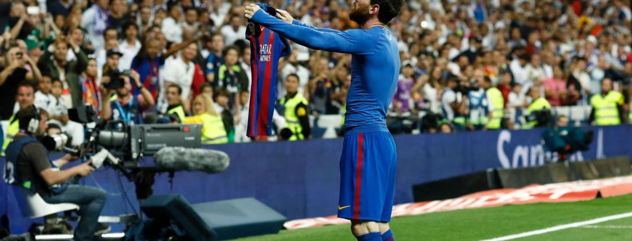 Lionel Messi jersey celebration