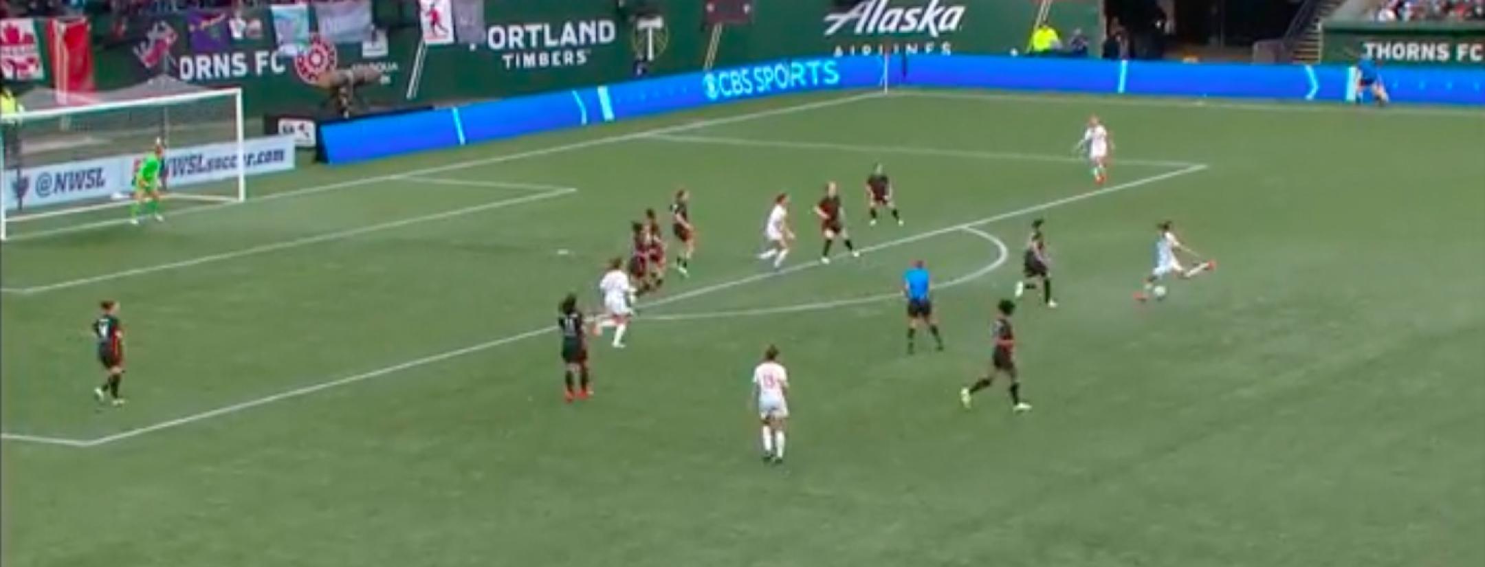 Sarah Woldmoe goal vs Portland