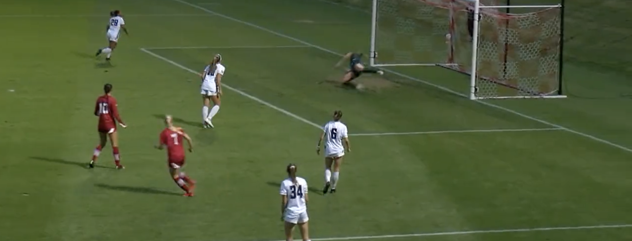 Nebraska Women's Soccer forward Reagan Raabe scores outrageous chip