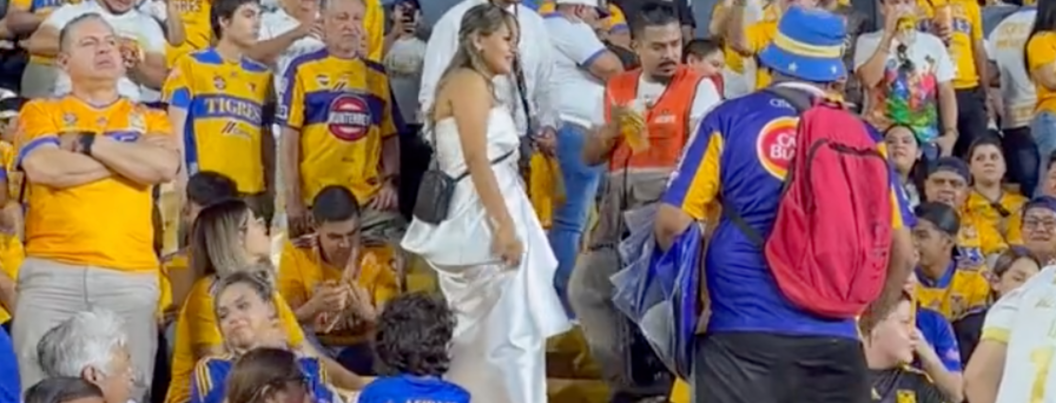 Newlyweds kick off honeymoon at Tigres vs Chivas