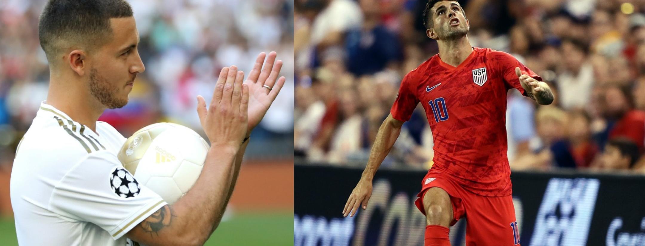 Eden Hazard and Christian Pulisic