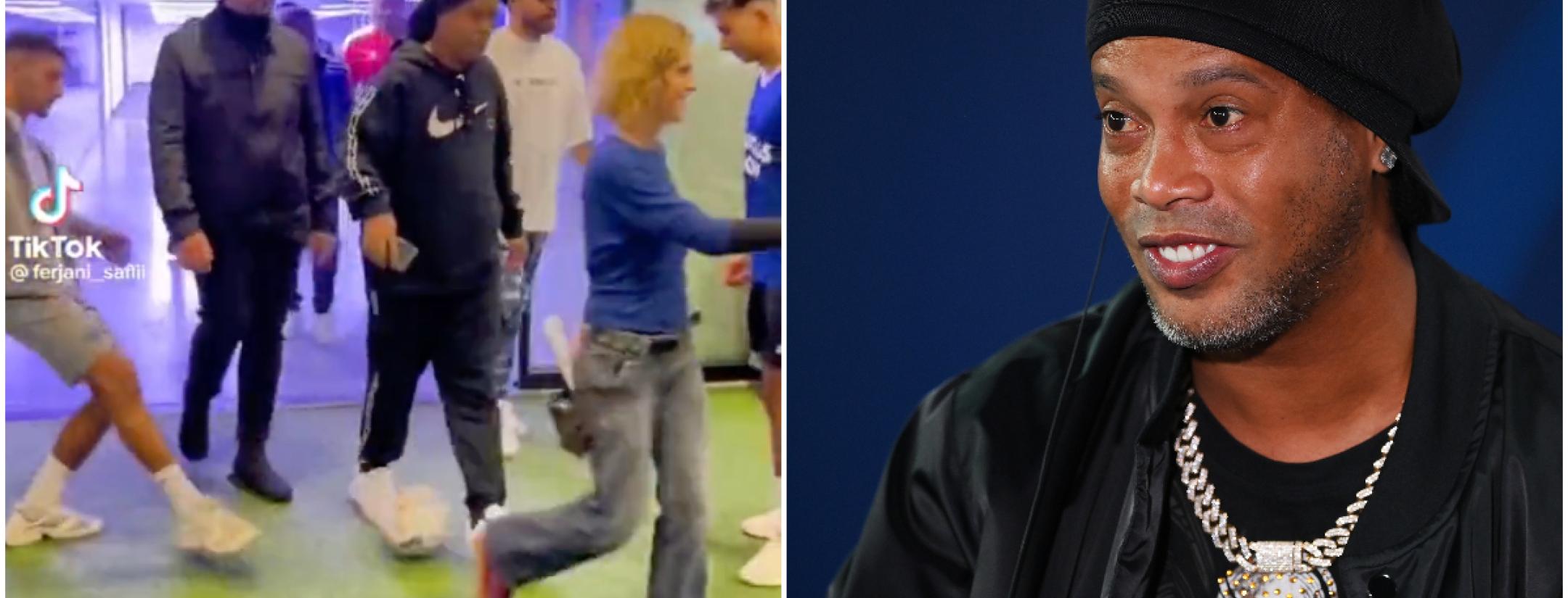 Ronaldinho nutmegged by freestyler