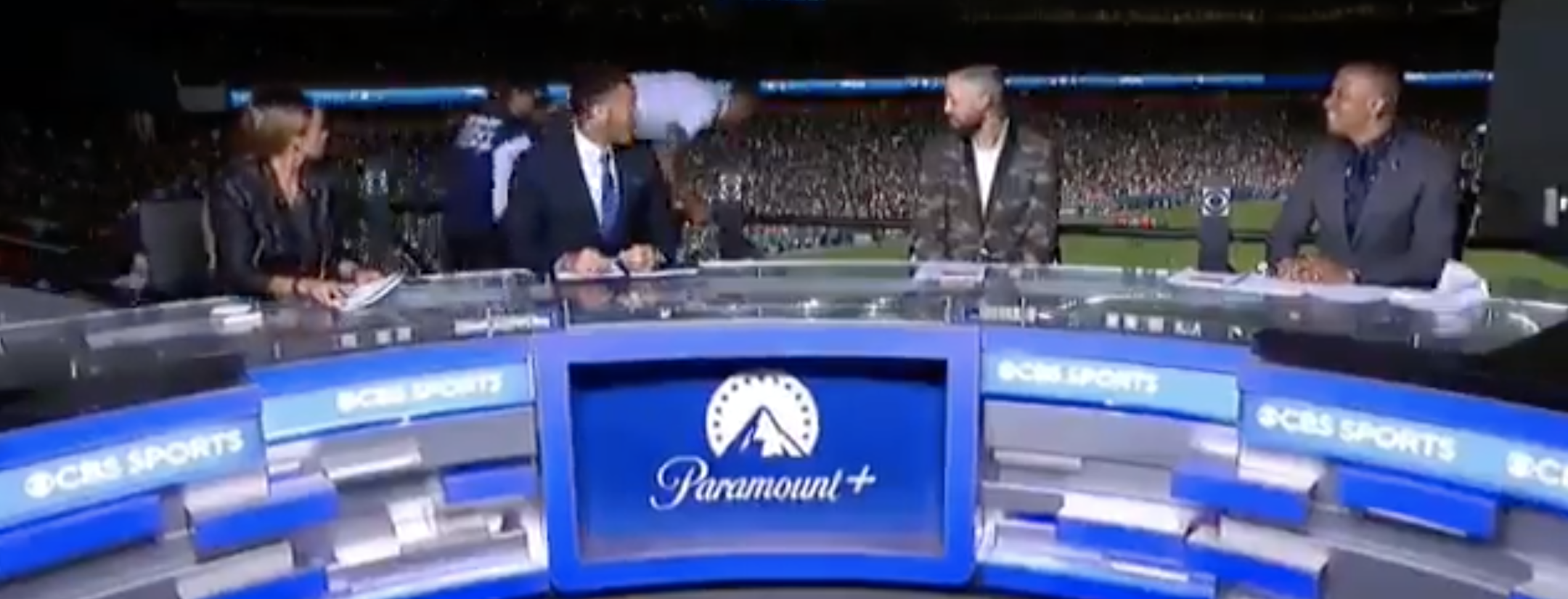 Fan Jumps From TV Booth