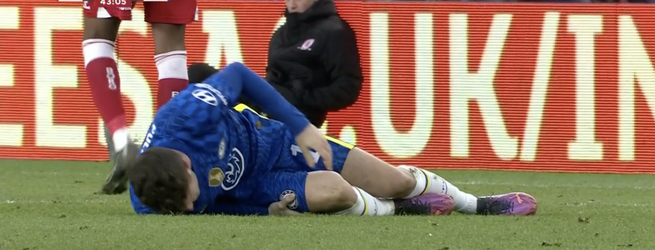 Pulisic Injury vs Middlesbrough