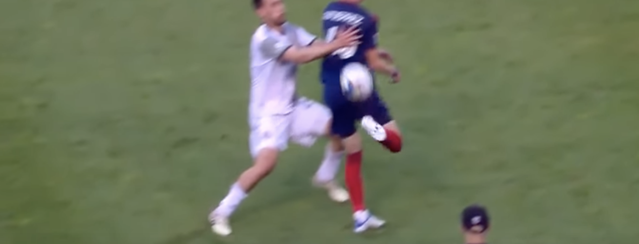 Chicago Fire player Brian Gutiérrez assisting Jhon Durán against Toronto FC