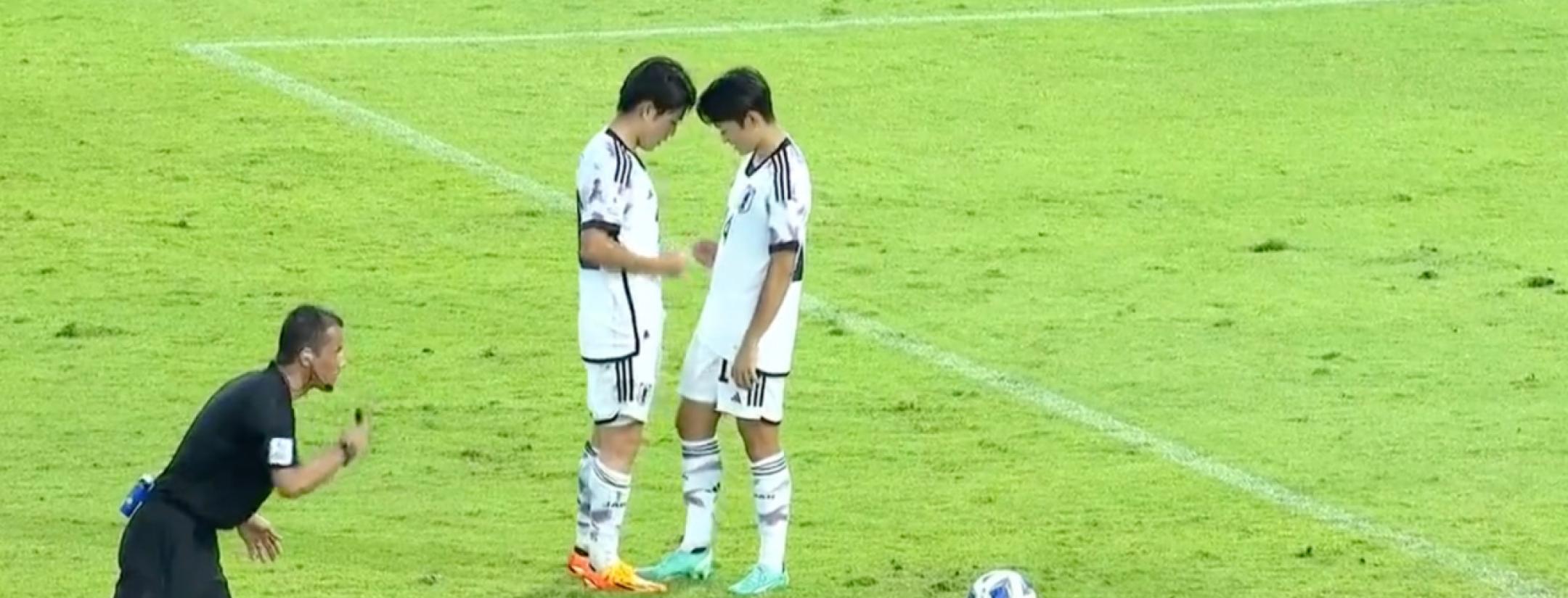U-17 Asian Cup Japan free kick