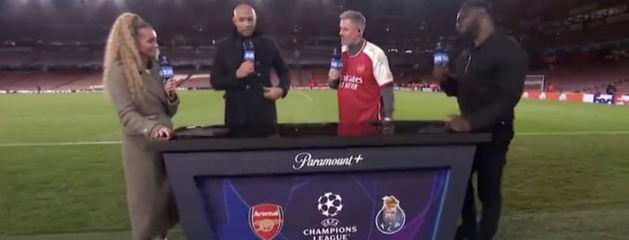 Jamie Carragher Kate Abdo moment