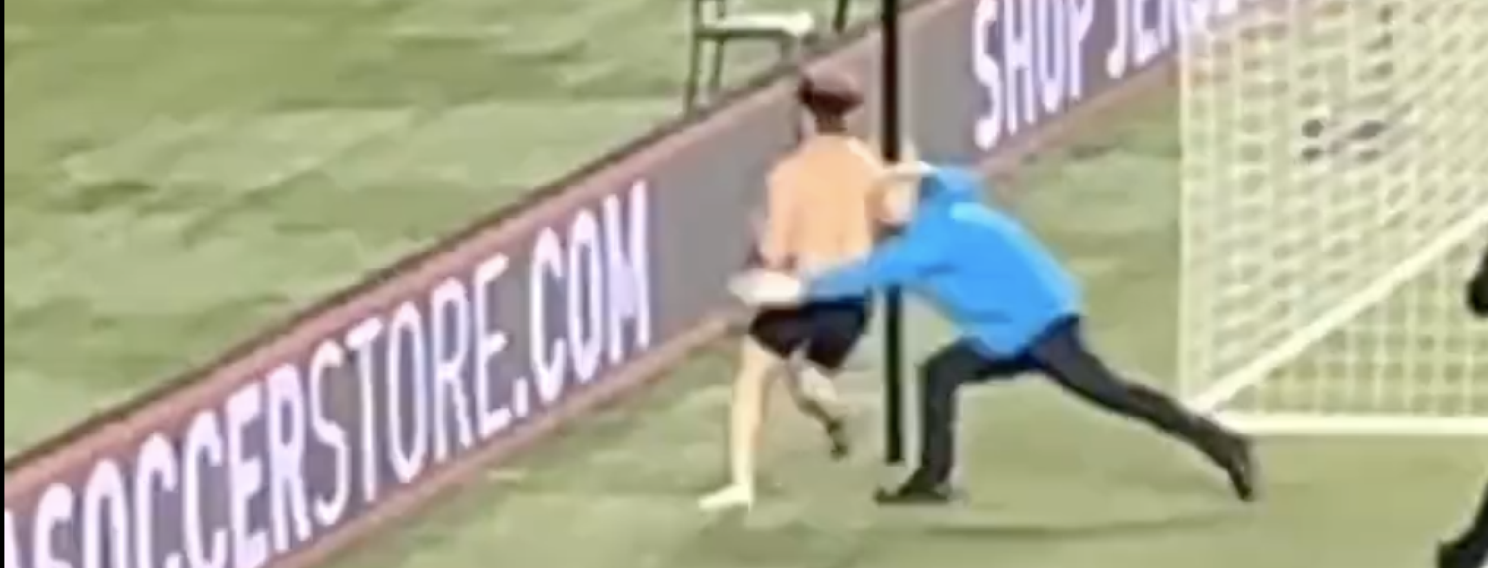 Canada Streaker Tackled