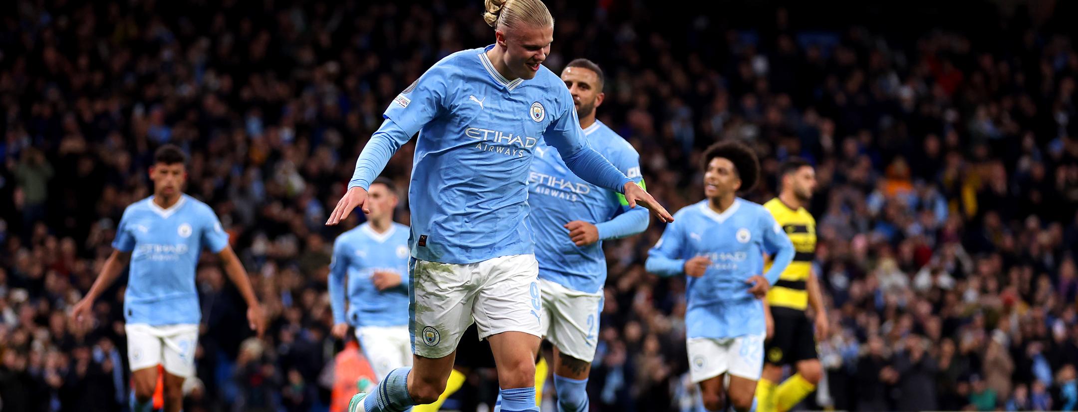 Haaland Drogba celebration