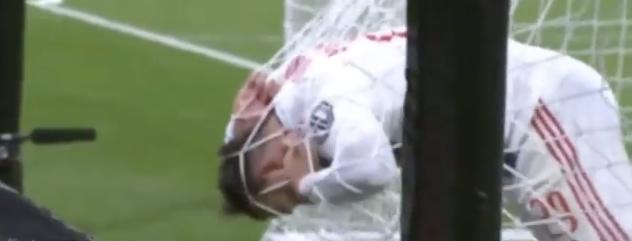 Shaqiri Tries To Grab Crossbar