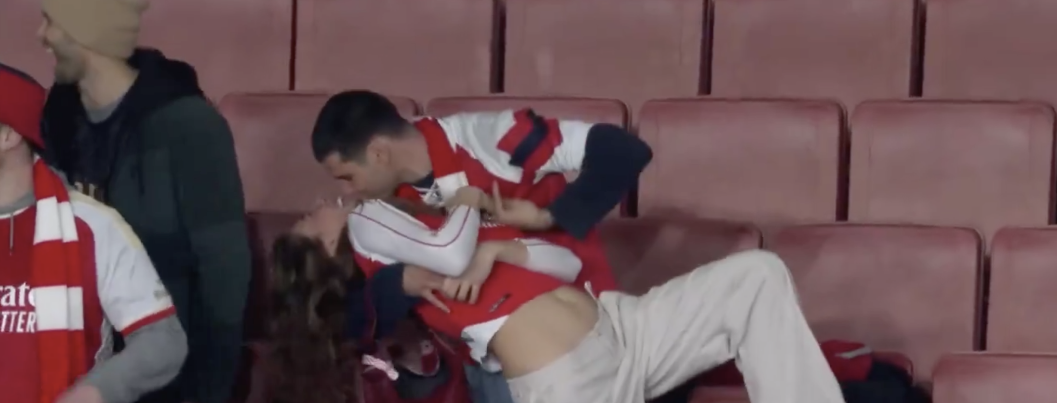 Arsenal fans dancing