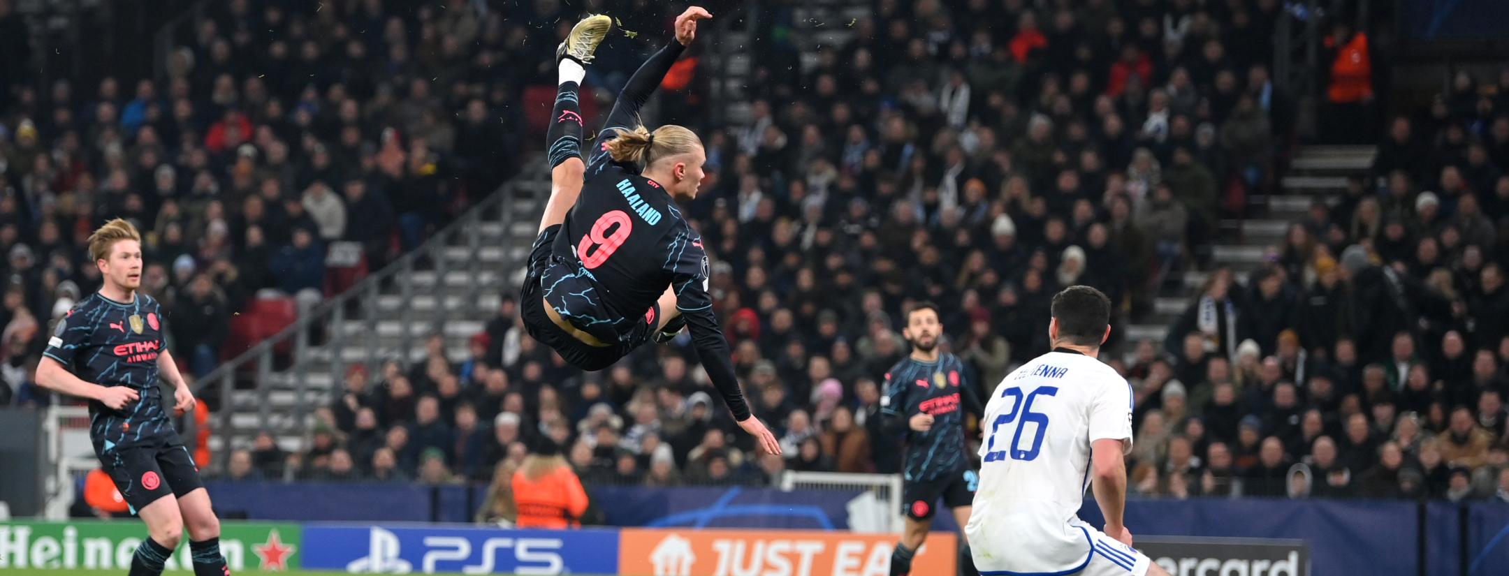 Haaland shot vs Copenhagen 