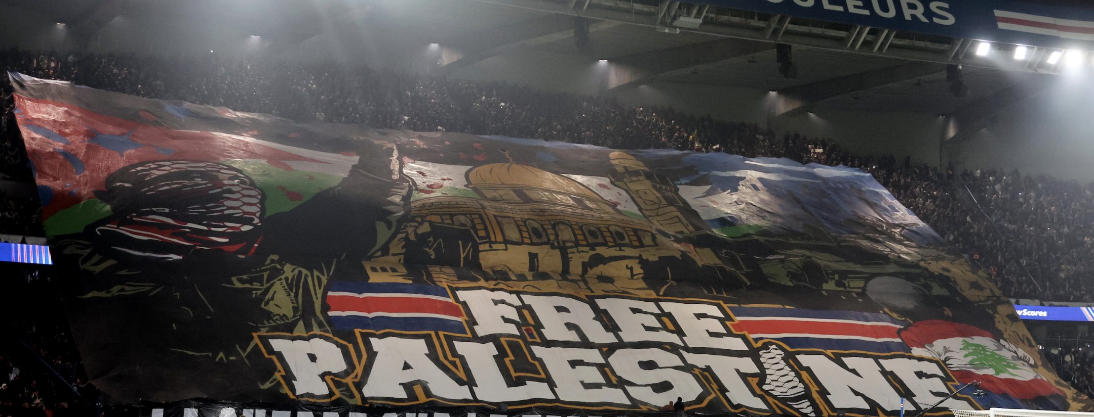 PSG Free Palestine banner