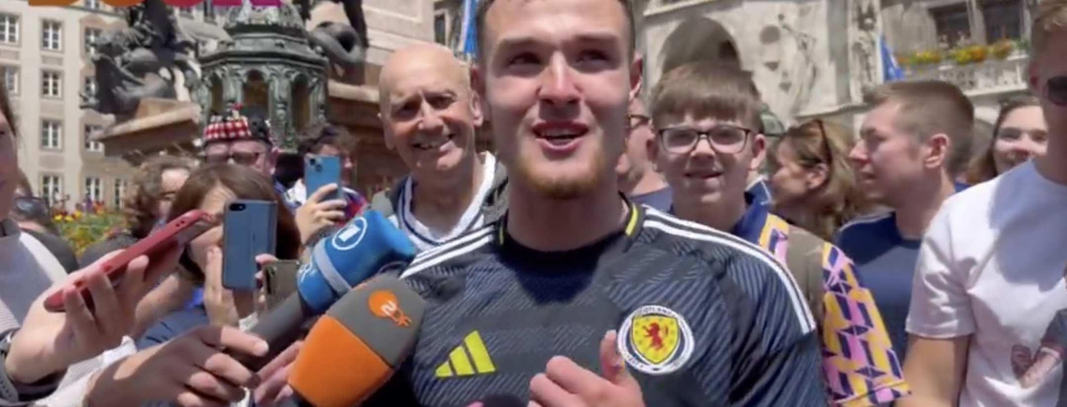 Scotland fan walks to Germany for Euros