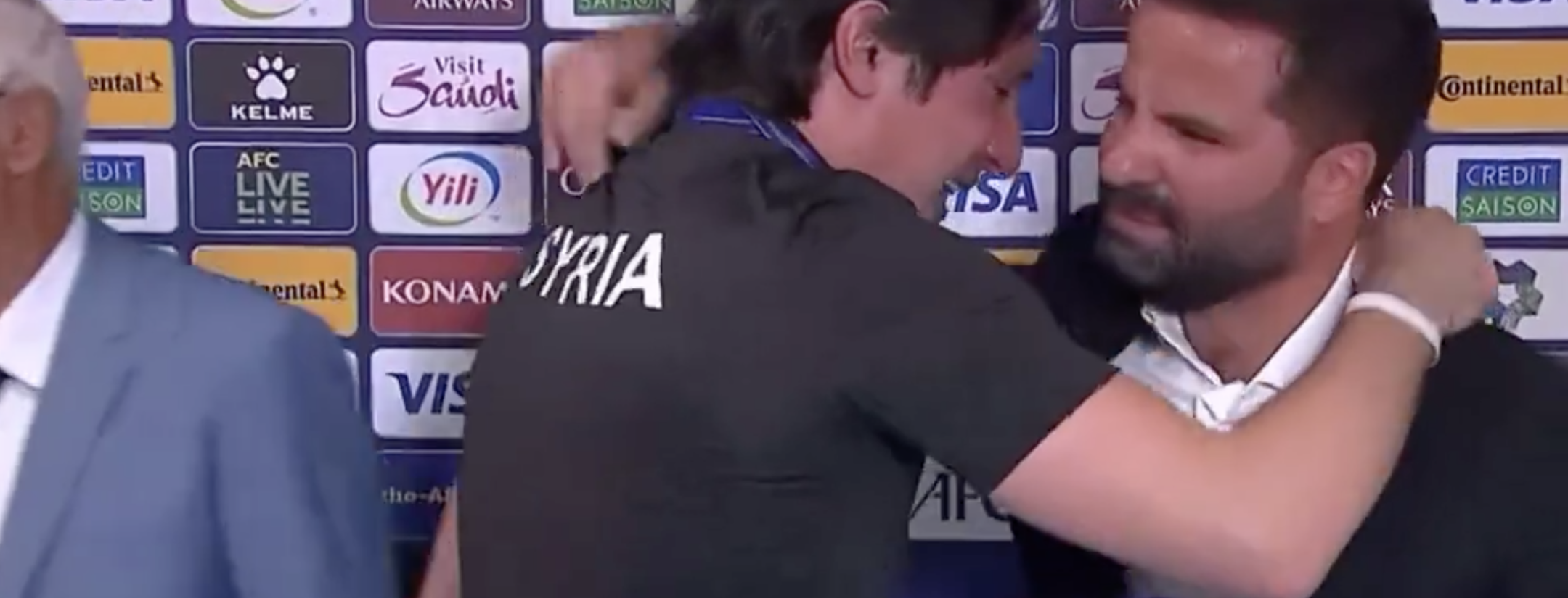 Syria interviewer crying with translator