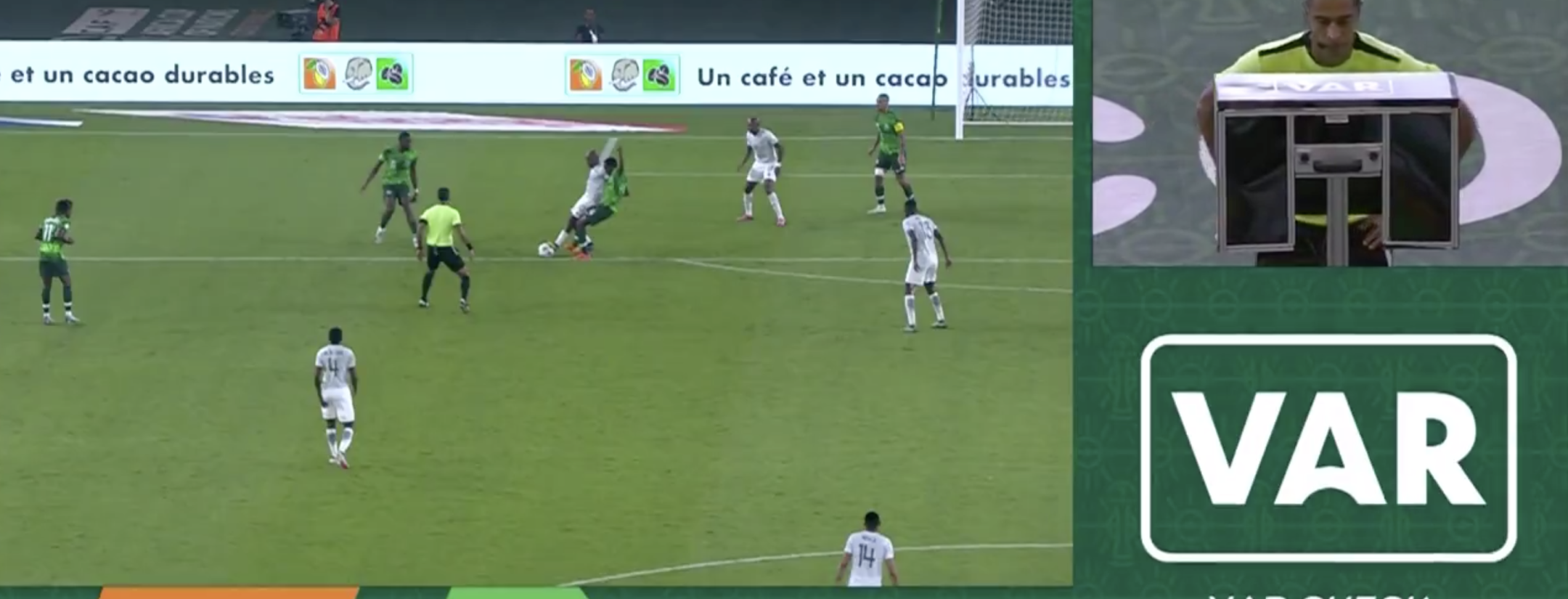 VAR gives South Africa penalty kick