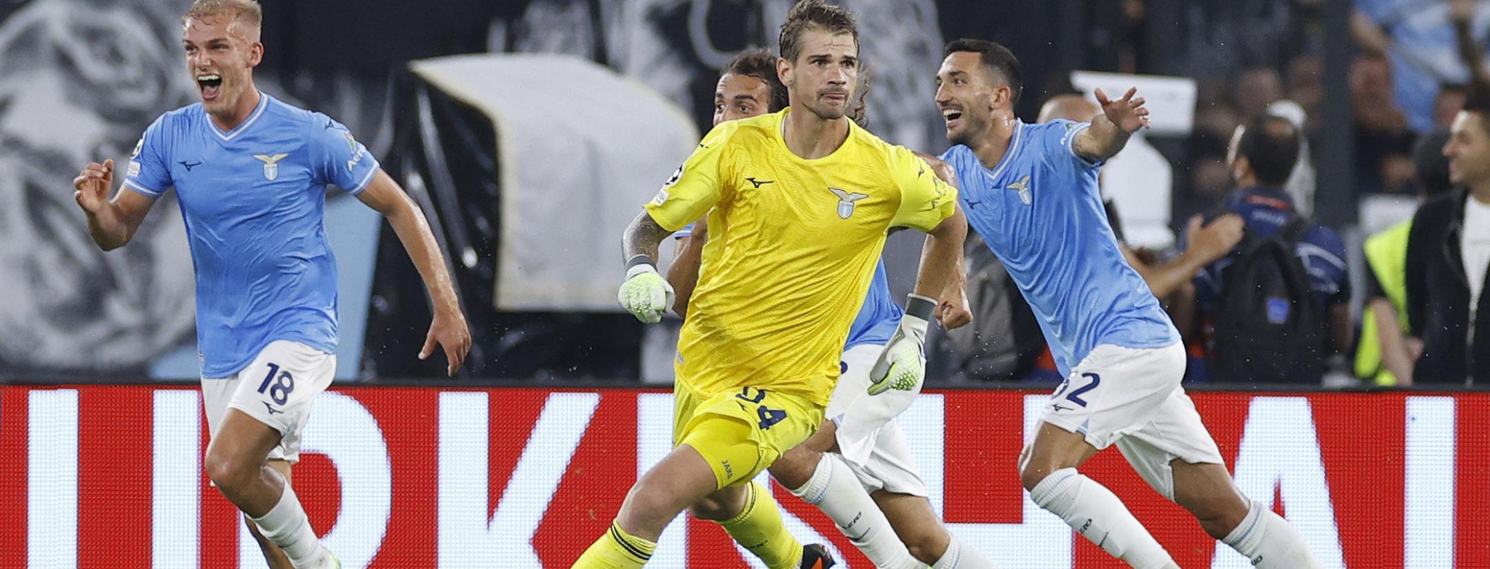 Lazio goalkeeper goal