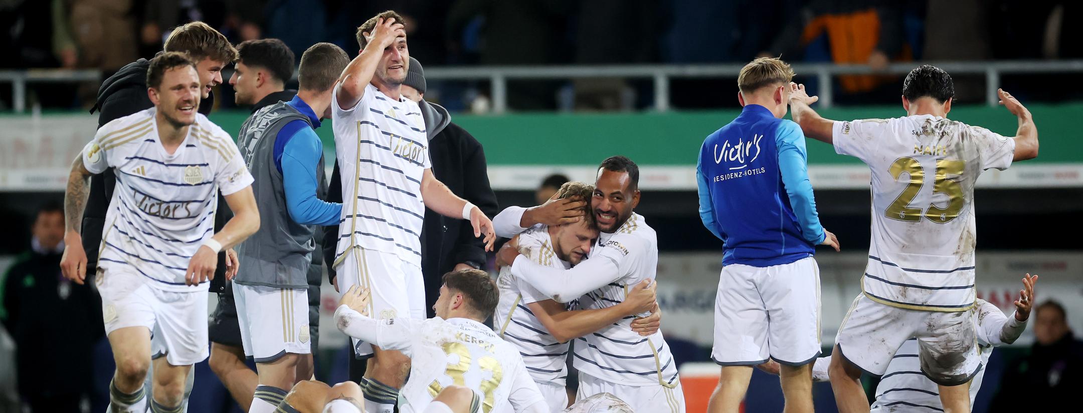 Saarbrücken celebrations after upsetting Bayern Munich