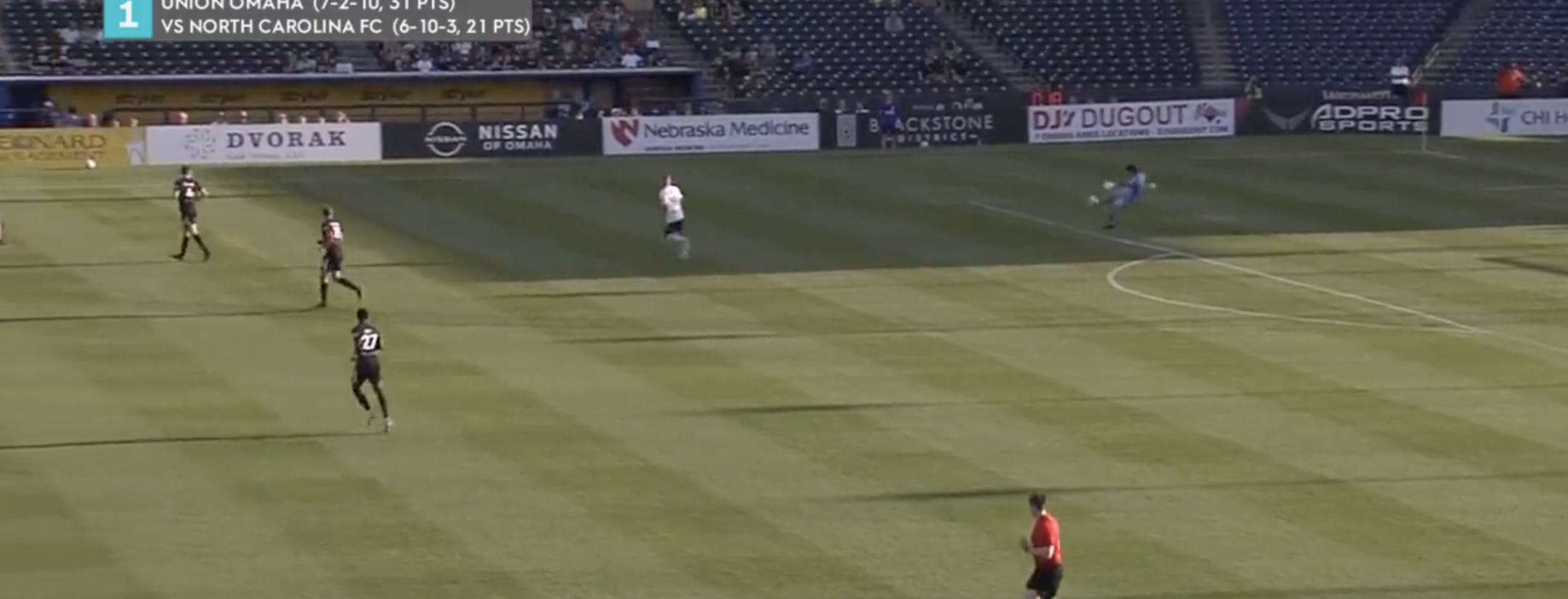Union Omaha Goalkeeper Scores From His Own Box