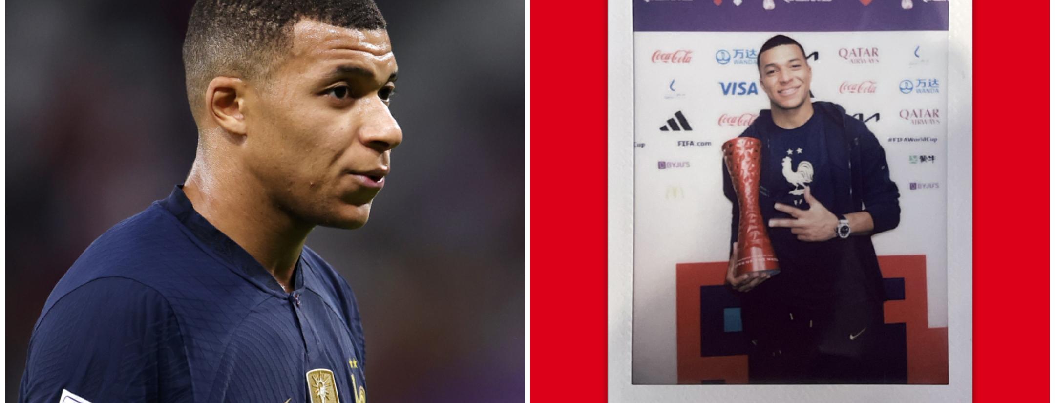 Why is Kylian Mbappé hiding the Budweiser logo?